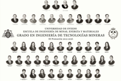 Orla del Grado en Ingeniería de Tecnologías Mineras de la Escuela de Ingeniería de Minas, Energía y Materiales de la Universidad de Oviedo