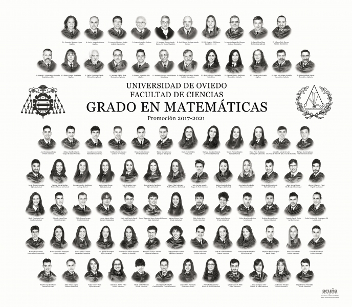 Orla del Grado de Matemáticas de la Universidad de Oviedo - Promoción 2021