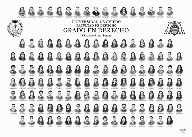 Orla del Grado de Derecho de la Facultad de Derecho de la Universidad de Oviedo