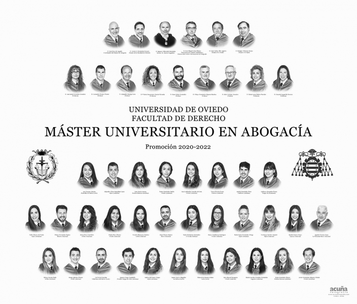 Orla del Master Universitario en Abogacía de la Facultad de Derecho de la Universidad de Oviedo
